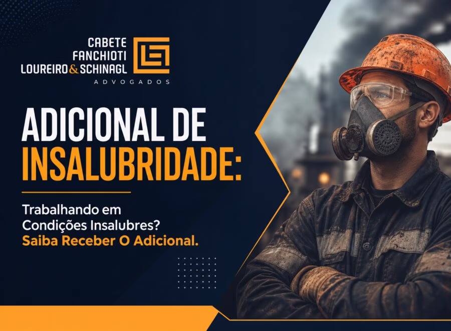 Trabalhador em ambiente insalubre com equipamento de proteção, simbolizando direito ao adicional de insalubridade