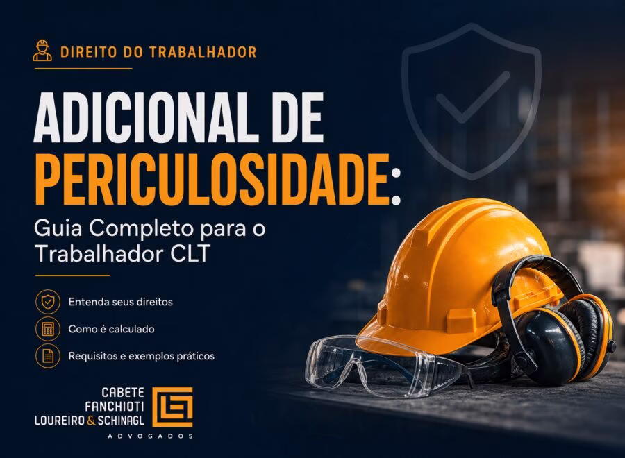 Trabalhador CLT em ambiente de trabalho seguro com cores profissionais azul escuro, laranja e branco representando proteção e direitos trabalhistas