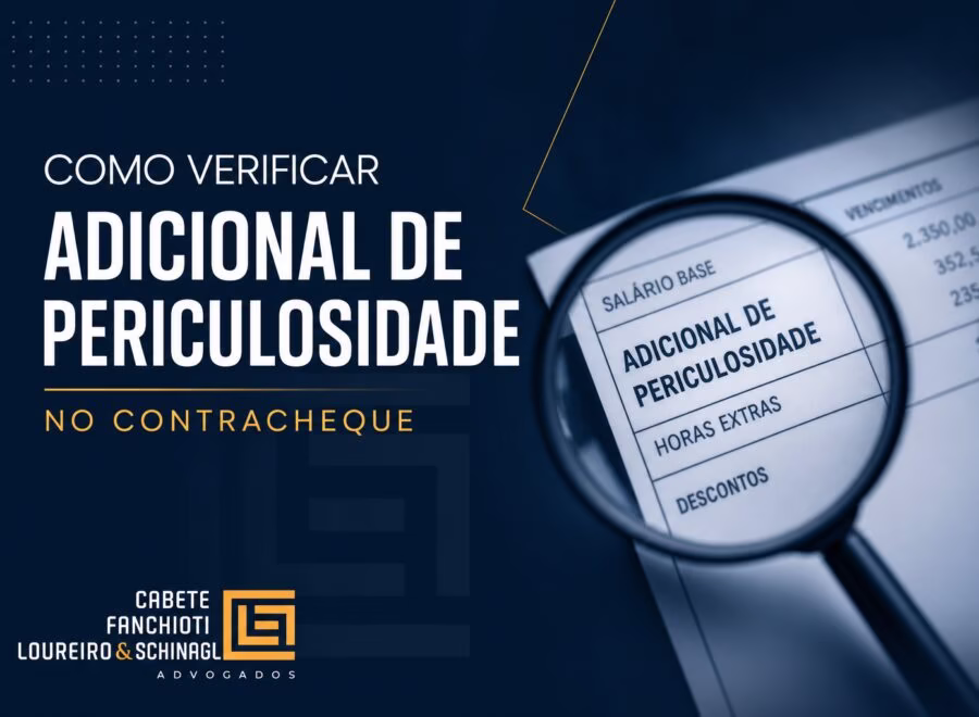 Imagem de cabeçalho profissional mostrando contracheque com destaque para cálculo de adicional de periculosidade em cores azul e branco